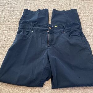 Cabelas Navy Blue Solid Pants Trousers With Embroidery Women’s Size 12